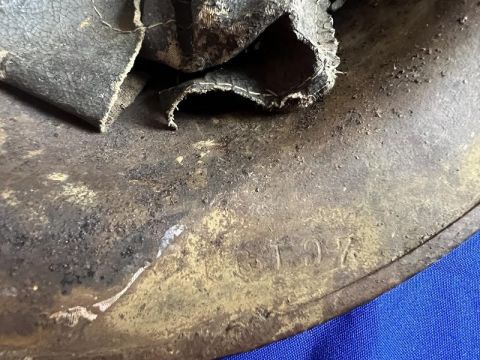US WWI MODEL 1917 CAMO HELMET 35th Division 139th Infantry