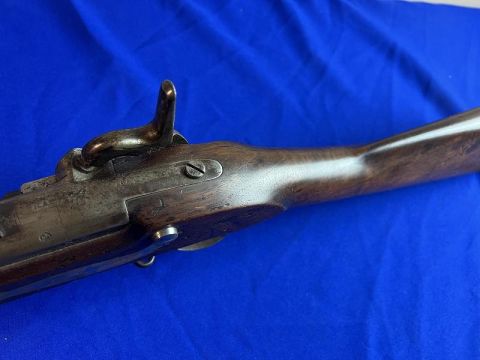 GOOD LOOKING RIFLED AND SIGHTED .69 CALIBER H&P CONVERSION OF A SPRINGFIELD MODEL 1822 U.S. MUSKET NJ CONTRACT