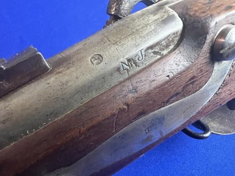 GOOD LOOKING RIFLED AND SIGHTED .69 CALIBER H&P CONVERSION OF A SPRINGFIELD MODEL 1822 U.S. MUSKET NJ CONTRACT