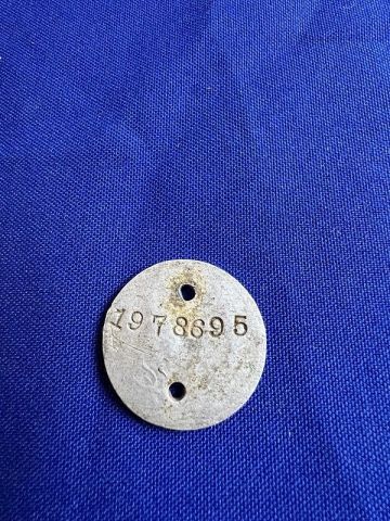 WWI WW1 ID U.S. SOLDIERS DOG TAG LESLIE BARBER TRANSPORTATION SERVICE
