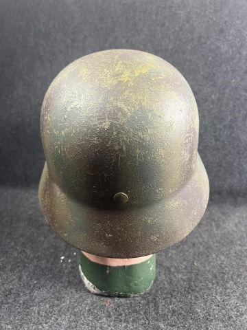 Original WWII German Army Heer M40 Refurb Helmet Normandy Pattern Camo