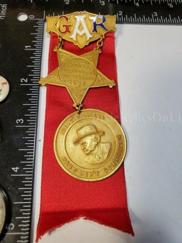 1937 GRAND ARMY OF REPUBLIC GAR BADGE 70TH ANNUAL ENCAMPMENT DANBURY, CONN