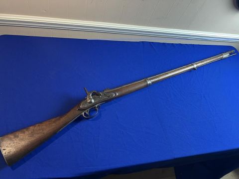 GOOD LOOKING RIFLED AND SIGHTED .69 CALIBER H&P CONVERSION OF A SPRINGFIELD MODEL 1822 U.S. MUSKET NJ CONTRACT