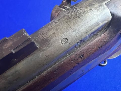 GOOD LOOKING RIFLED AND SIGHTED .69 CALIBER H&P CONVERSION OF A SPRINGFIELD MODEL 1822 U.S. MUSKET NJ CONTRACT