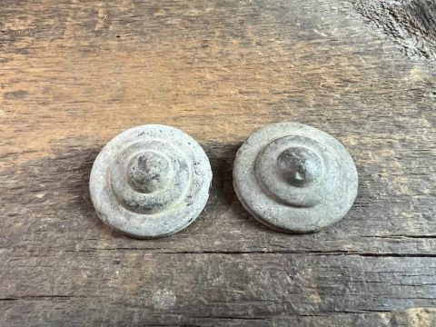 Dug Pair Civil War Bullseye Bridle Rosettes Cavalry Recovered Brandy Station Virginia