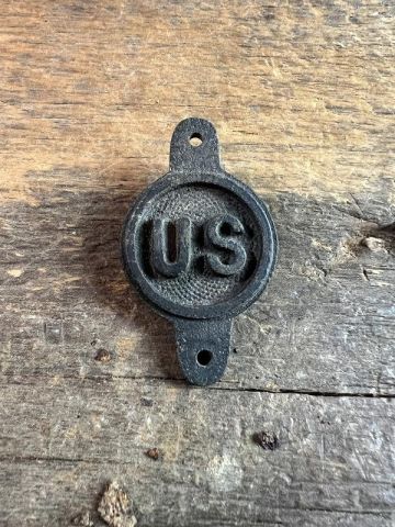 Original Civil War M1858 US Cavalry Horse Bit Rosette Recovered in Petersburg Virginia