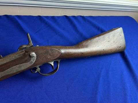 GOOD LOOKING RIFLED AND SIGHTED .69 CALIBER H&P CONVERSION OF A SPRINGFIELD MODEL 1822 U.S. MUSKET NJ CONTRACT