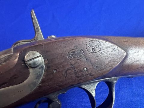 GOOD LOOKING RIFLED AND SIGHTED .69 CALIBER H&P CONVERSION OF A SPRINGFIELD MODEL 1822 U.S. MUSKET NJ CONTRACT