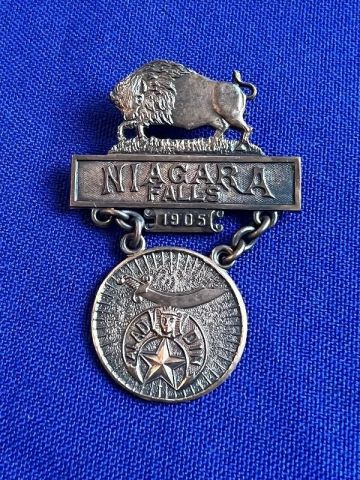 1905 NIAGARA FALLS NEW YORK MASONIC MEDAL BADGE