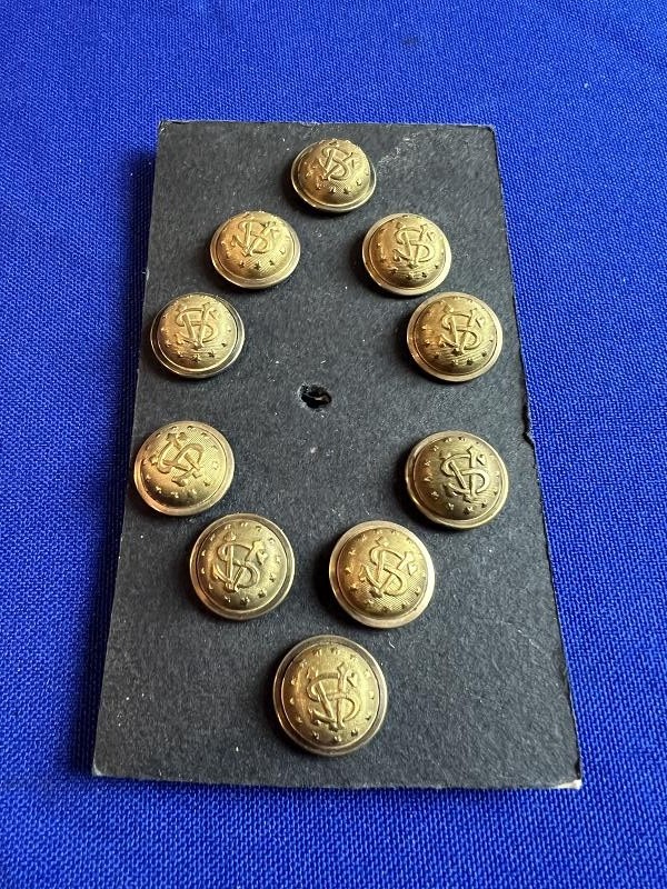 US CIVIL WAR SONS OF VETERANS BUTTONS ON CARD