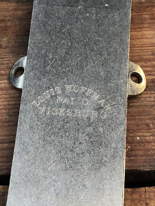 ONE RARE LOUIS HOFFMAN SPRING STEEL BELT CLIP MARKED VICKSBURG MISSISSIPPI