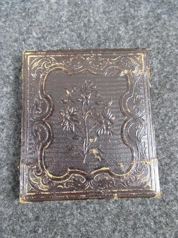 Sixth Plate Daguerreotype Image of an Old Women Sealed in a Half Leather Case