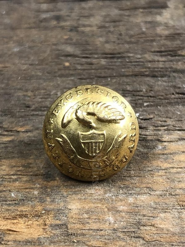 New York National Guard Excelsior Coat Button Brooks Brothers NY Backmark
