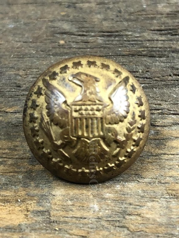 SCARCE INDIAN WAR ERA US DIPLOMAT EAGLE WITH STARS COAT BUTTON