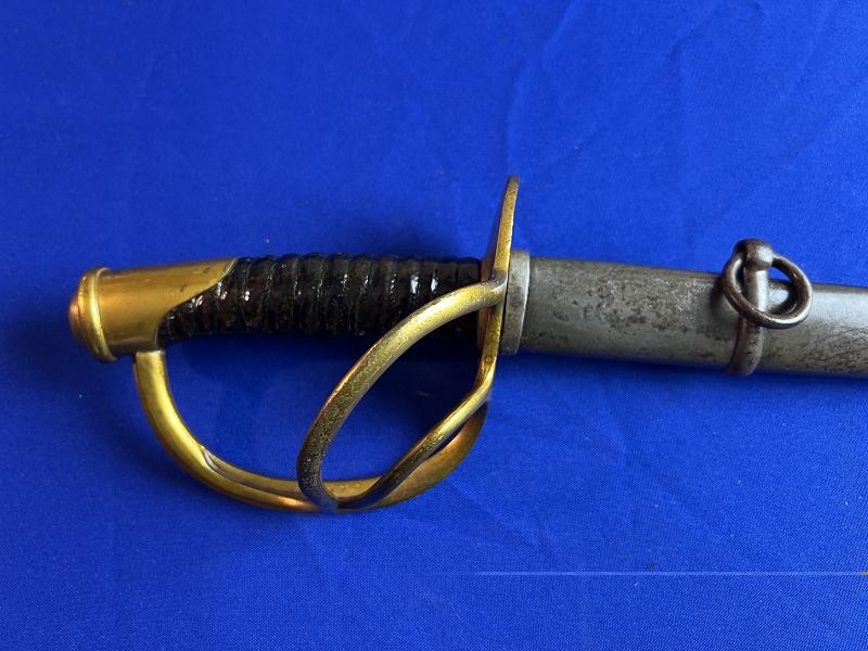 US CIVIL WAR C. ROBY CAVALRY SWORD WITH SCABBARD DATED 1864