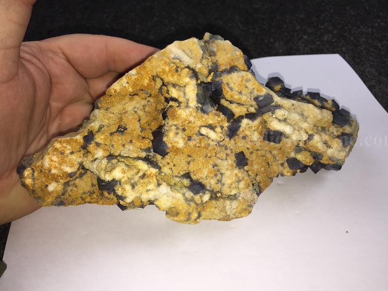 2.7 LB Natural Sapphire Blue Fluorite Quartz Cluster Crystal Specimen Mineral Rock