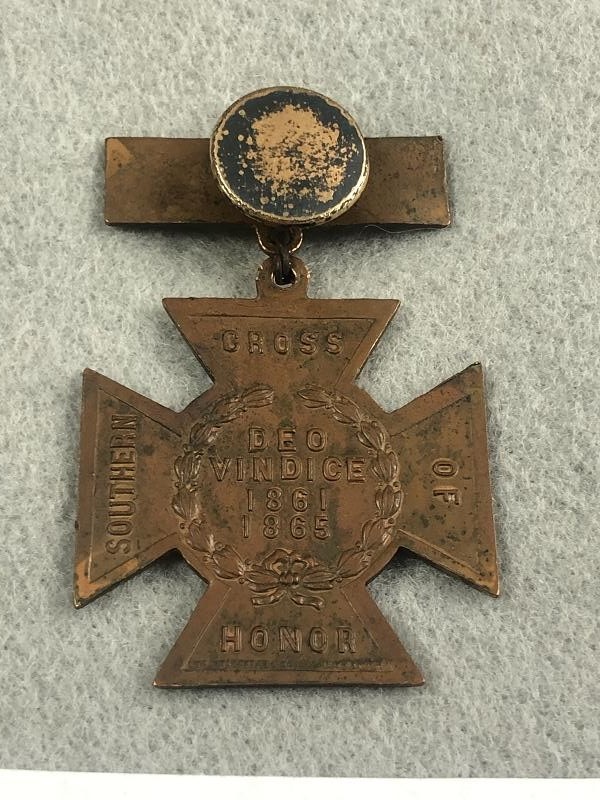 Southern Cross of Honor presented by United Daughters of the Confederacy