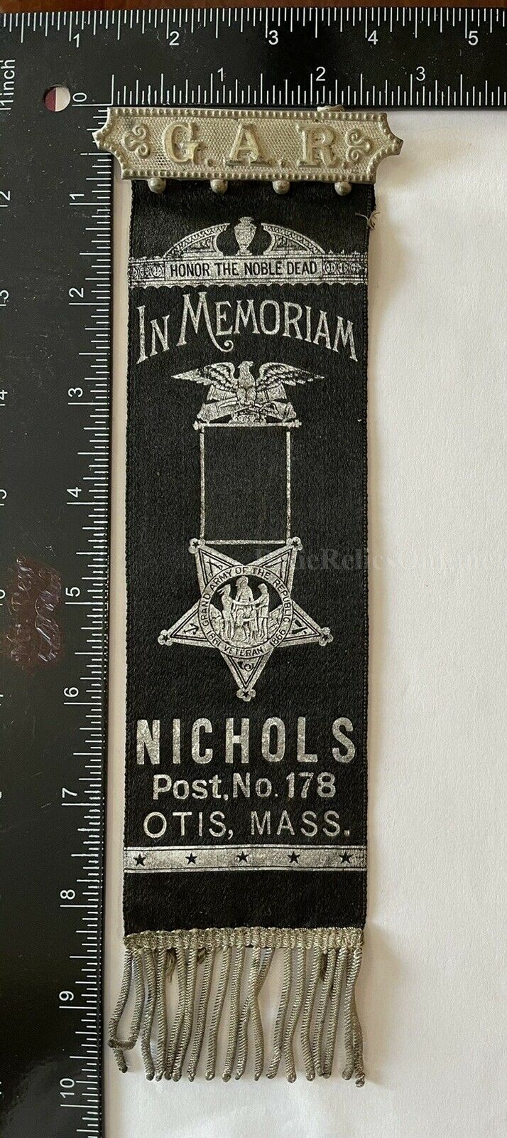 G.A.R. Honor The Noble Dead In Memoriam Nicholas Post No 178 Ribbon