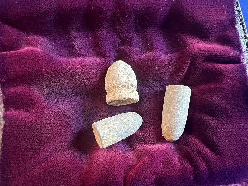 Three Dug Confederate Bullets from the Wishing Well Savannah GA