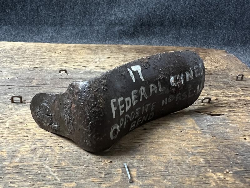 DUG CIVIL WAR SPRINGFIELD MODEL 1855 BUTTPLATE HORSE BEND GA BILL ADAMS COLLECTION