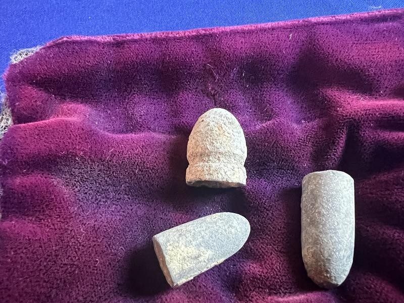 Three Dug Confederate Bullets from the Wishing Well Savannah GA