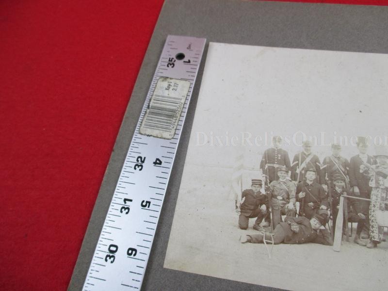 Large US Centennial Albumen Image Photograph Uncle Sam Dressed up Boy