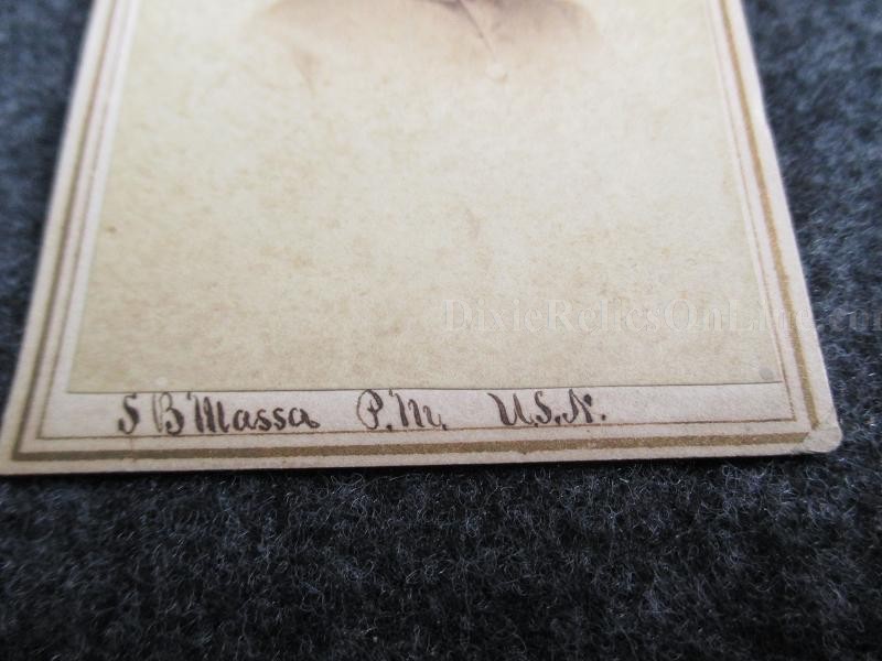 Civil War Era CDV of US Navy ID S.B. Massa Served on USS Independence