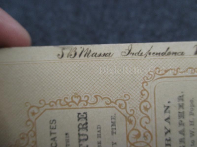 Civil War Era CDV of US Navy ID S.B. Massa Served on USS Independence