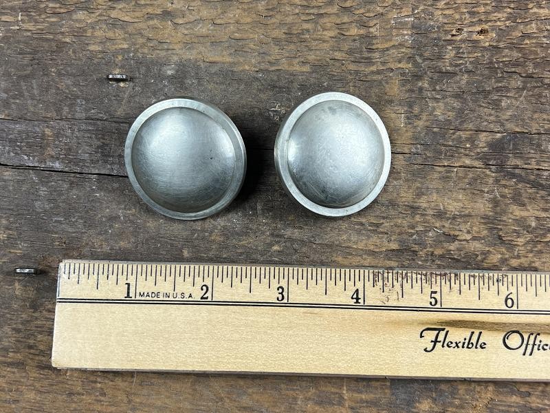 Two Civil War Era Silver Lead Filled Large Horse Rosettes
