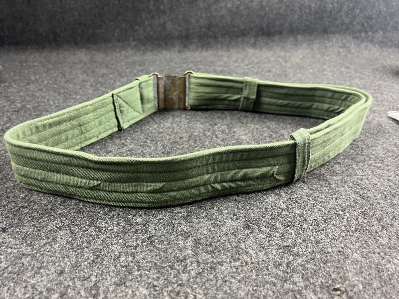 VC North Vietnamese Army Early Green Canvas Belt with Brass Star Buckle