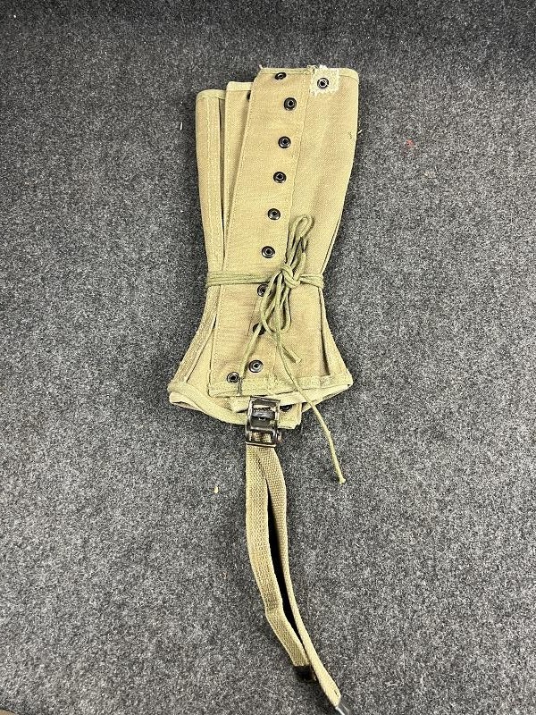 ORIGINAL WWII US ARMY CANVAS LEGGINGS GATORS WRAPS