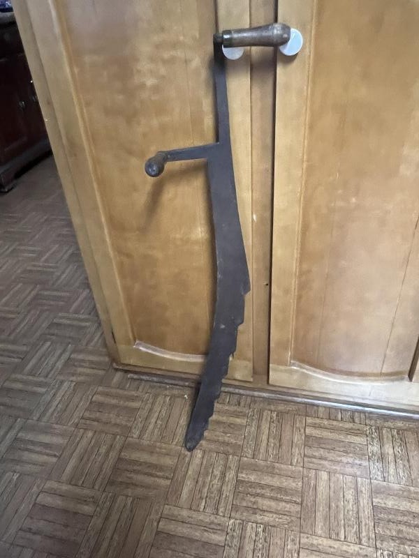 Hay/Ice Saw 36 in with wood handles Farm Tool Vintage Antique