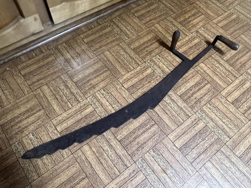 Hay/Ice Saw 36 in with wood handles Farm Tool Vintage Antique