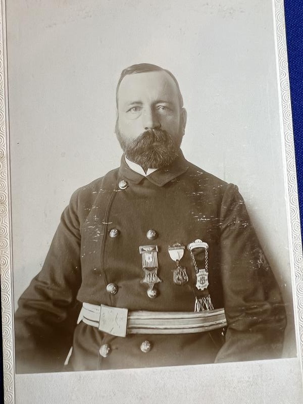 Union Army veteran of the American Civil War GAR Staff of Commander Chief Cabinet Cards