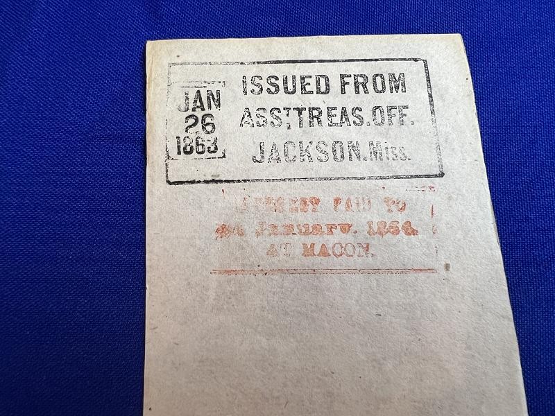 Rare Redeemed Jackson MS T-39 Richmond 1862 $100 Bill Confederate Paper Money