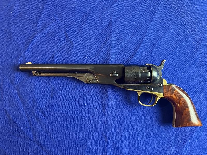 Gardone Italian Reproduction of a Colt Army 44 caliber Revolver in box with accessories