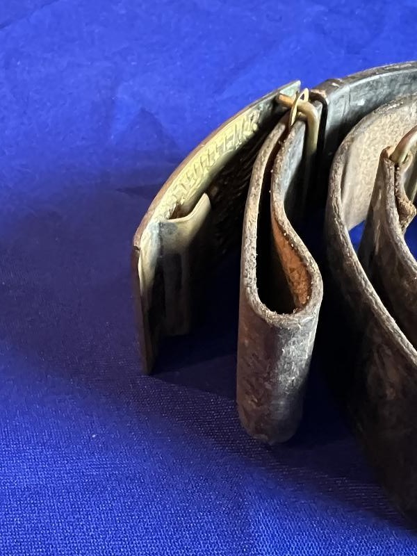 Early 1900s North Georgia Military College Hat and Sword Belt with Buckle