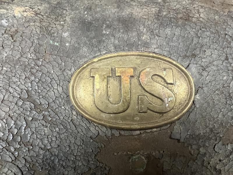 Civil War Model 1858 U S Cartridge Box, with U.S. Boxplate