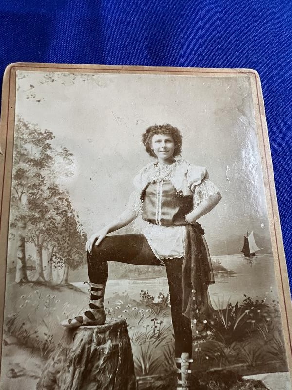 SNAKE CHARMER Millie Betra Cabinet Card Portrait Circa 1900s