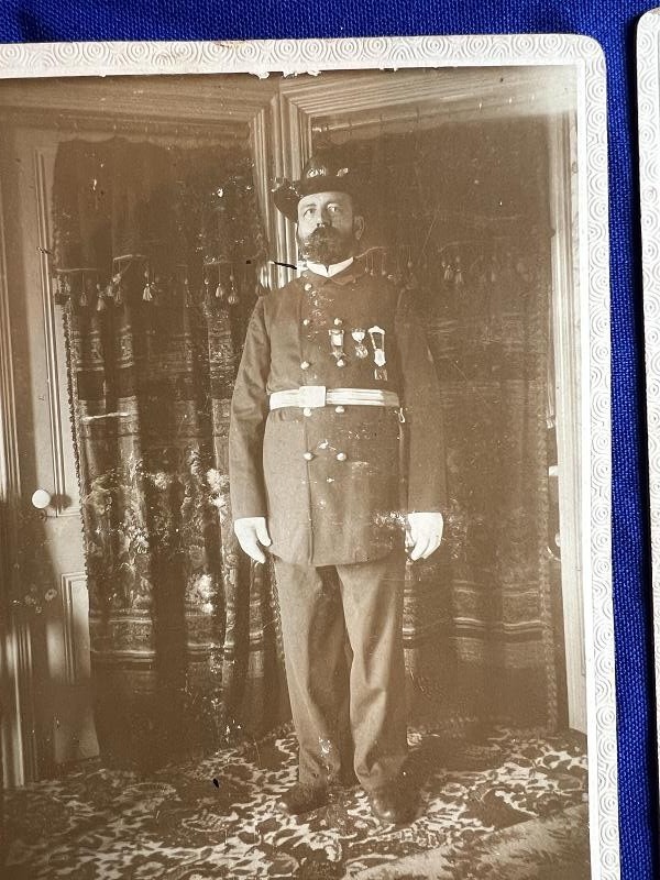 Union Army veteran of the American Civil War GAR Staff of Commander Chief Cabinet Cards
