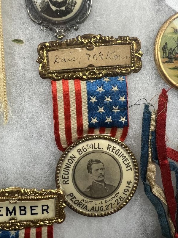 86TH ILLINOIS CHARLES MCKOWN CO. F GAR MEDALS & RIBBONS CIVIL WAR VETERANS GROUPING