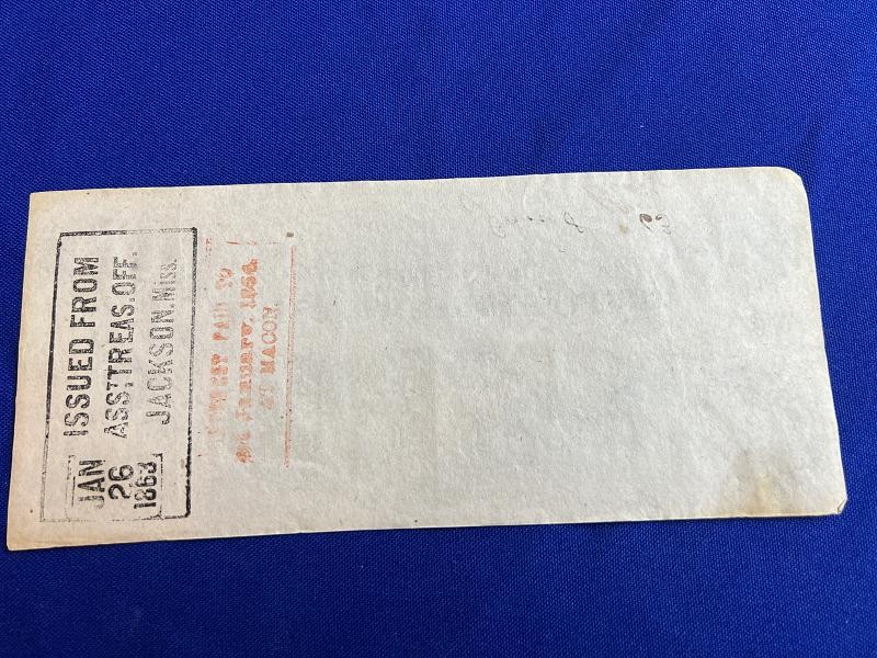 Rare Redeemed Jackson MS T-39 Richmond 1862 $100 Bill Confederate Paper Money