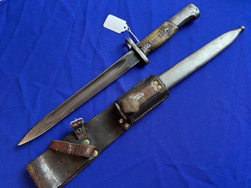WW2 GERMAN MAUSER BAYONET WITH SCABBARD AND FROG