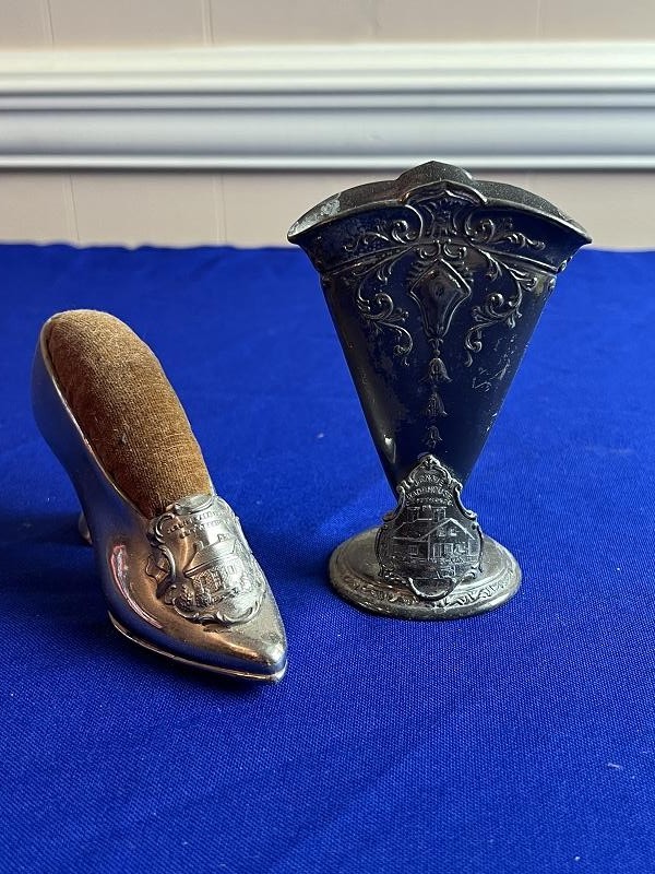 Gettysburg Jenny Wade Souvenirs Shoe Pin Cushion and Vase