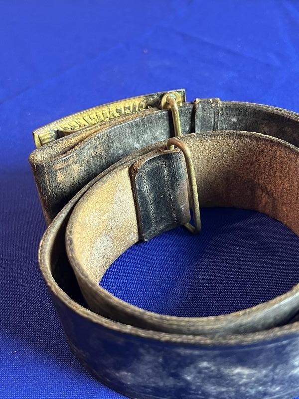 Early 1900s North Georgia Military College Hat and Sword Belt with Buckle
