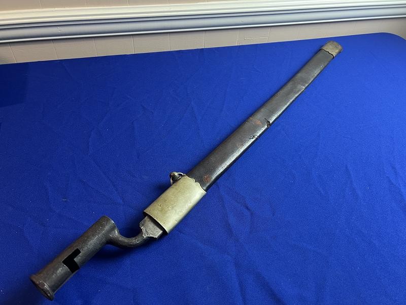 P1849 AUSTRIAN RIFLE SABRE BAYONET WITH SCABBARD