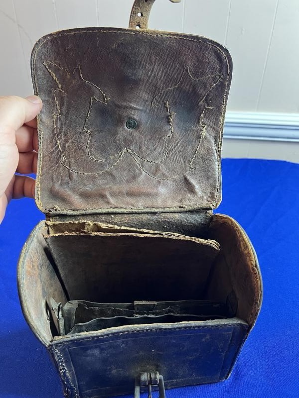 Pre Civil War Doctors Medical Leather Saddle Bag