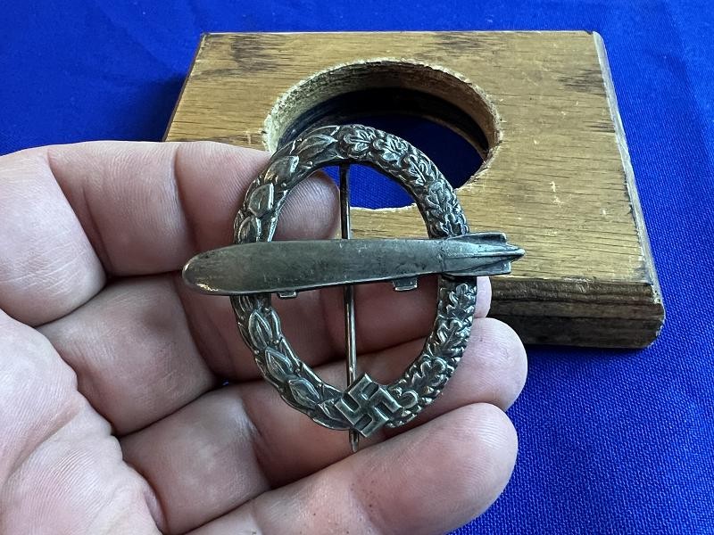 German WWI Army Airship Zeppelin Pilot Badge