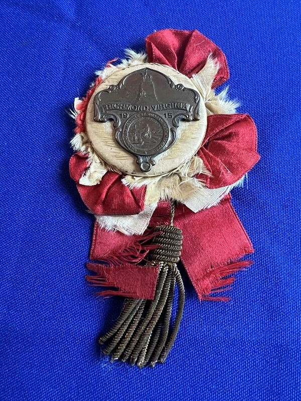 1915 UNITED CONFEDERATE VETERAN BADGE FOR RICHMOND REUNION