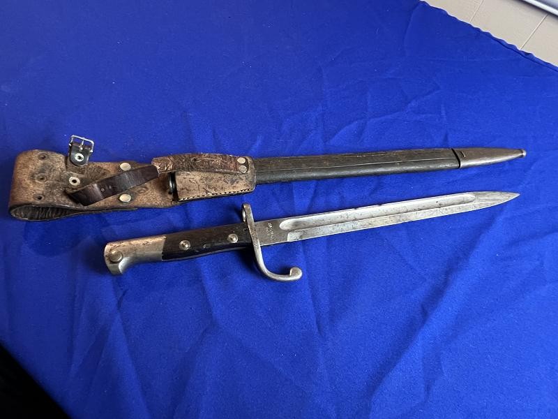 Suhl Bayonet Scabbard and Frog for Brazilian 1908 Mauser